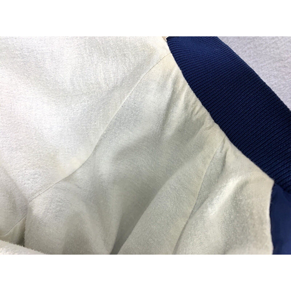 Vintage Wedgefield Jacket Mens Small S Blue Bomber Nylon Snap Up Varsity - Picture 14 of 14